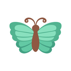 Simple butterfly icon logo vector illustration isolated on white background
