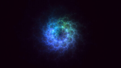 3D rendering abstract fractal light background