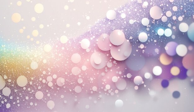 Light pastel background texture abstract Christmas decoration. Beautiful bright winter sparkle bokeh, 3d rendering of Generative Ai.