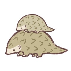 センザンコウの親子