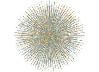 Network Diagram, Artwork close up of a straw