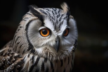 Obraz premium I repeat bearded owl In the wild, a snowy owl. Generative AI
