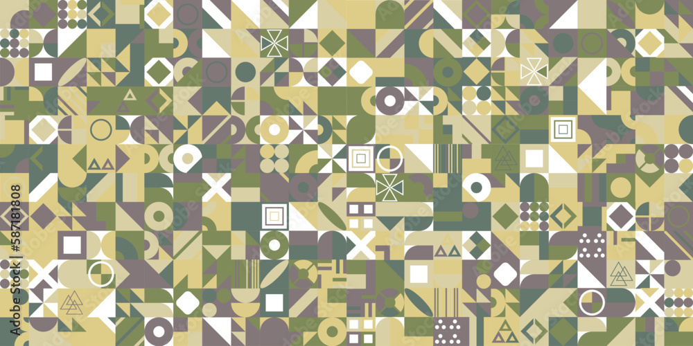 Aufkleber modern abstract geometric pattern with different shapes. abstract texture background for cover poste