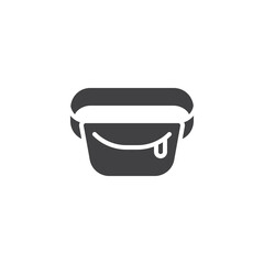 Belt bag vector icon