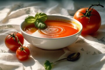 Tomato soup, created with generative AI