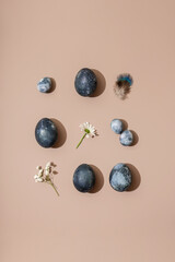 Creative composition for Easter on a light background