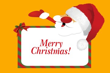 christmas card with santa claus