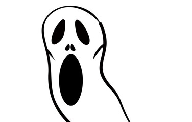 Ghost illustration  isolated on white background