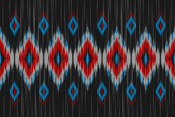 Carpet ethnic tribal pattern art. Ethnic ikat seamless pattern. American, Mexican style. Design for background, wallpaper, illustration, fabric, clothing, carpet, textile, batik, embroidery.