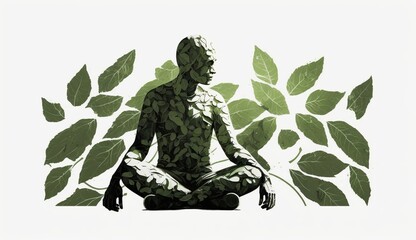 Fototapeta na wymiar 21st june - international yoga day, generative ai