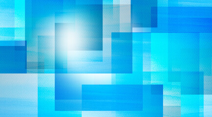 ブルーのアブストラクト　水彩タッチ　背景素材