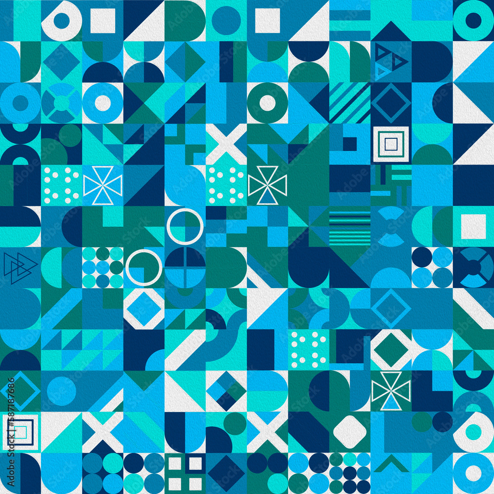 Poster retro pattern of different shapes. colorful vector mosaic backdrop. geometric hipster retro backgrou
