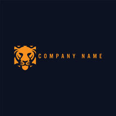 logo design with a tiger theme, this logo describes a solid strength and defense.