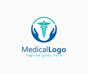 Healthcare logo design. Medical logo design. Hospital logo design template
