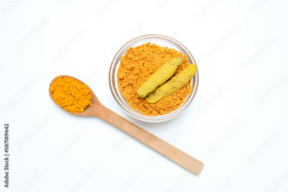 Wall mural Fragrant seasoning - turmeric, one of the main ingredients in Indian curry