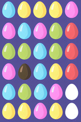 easter eggs seamless pattern 