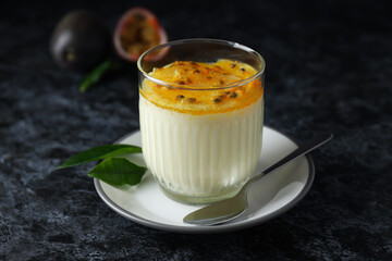 Concept of delicious food - Passion fruit mousse