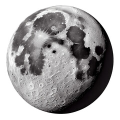 moon on a transparent background For decorating projects easily. generative AI