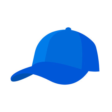 recommend clip art: Blue baseball cap flat vector icon illustration logo clipart