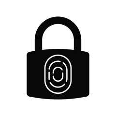 Fingerprint cyber secure icon design. Digital security authentication concept. finger scan for authorization, identity cyber secure. isolated on white background