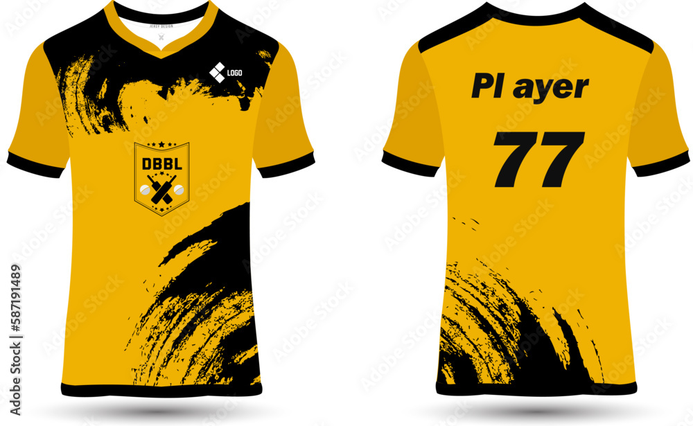 Sticker Soccer jersey template sport t shirt design