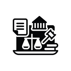 Black solid icon for authorities 