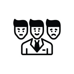 Black solid icon for behavior 