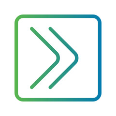 Obraz premium Line Gradient Icon arrows,ui,double arrow,double,fast forward