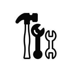 Black solid icon for uses 