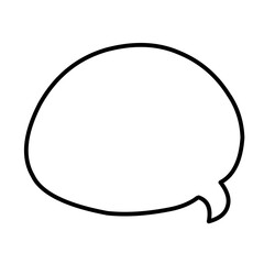 Spech bubble ouline black color illustration