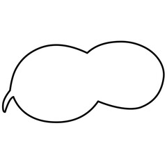 Spech bubble ouline black color illustration