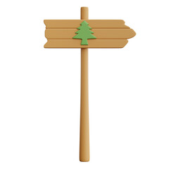 camp sign 3d illustration