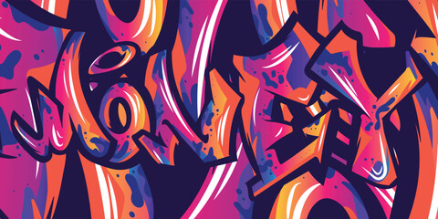 Graffiti vector colorfull wallpaper art Abstract design graffitti texture pattern ink paint spray creative decoration graphic