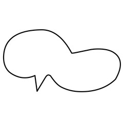 Spech bubble ouline black color illustration