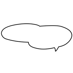 Spech bubble ouline black color illustration
