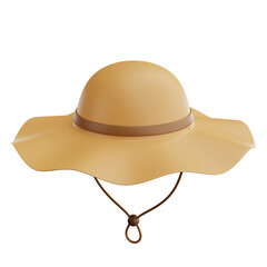 camping hat 3d illustration
