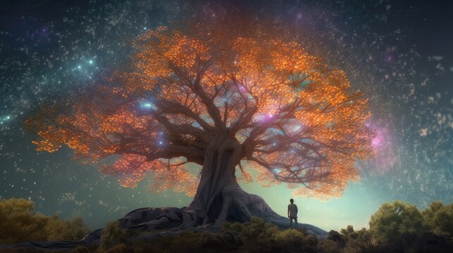 tree of life in a magical forest. Created with Generative AI.
