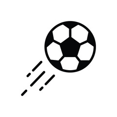 Fototapeta premium Black solid icon for football 