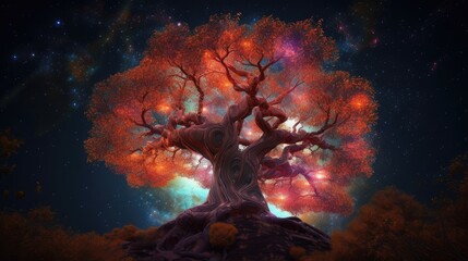 tree of life in a magical forest. Created with Generative AI.