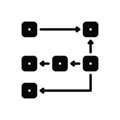 Black solid icon for arrange 