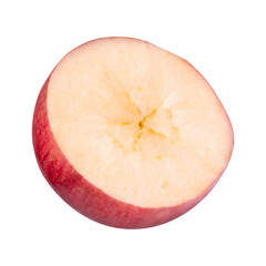 red apple isolated on a transparent background.