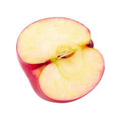 Red apple whole pieces isolated on alpha background