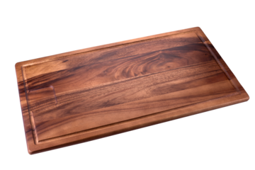 Square wooden tray on a white background