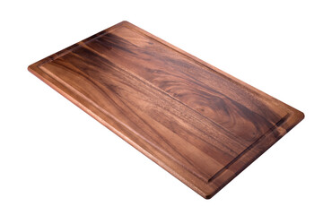 Square wooden tray on a white background