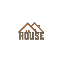House icon logo real estate company isolated on white background
