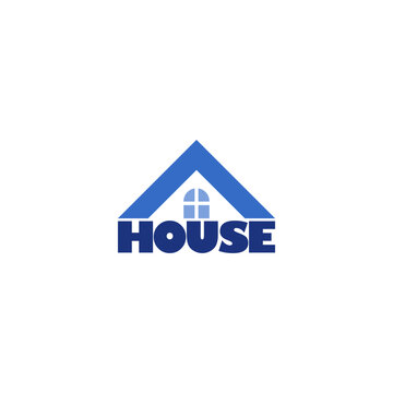 House icon logo real estate company isolated on white background