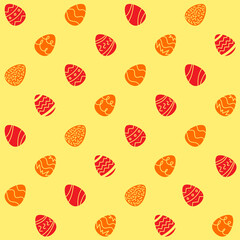 Cute Colorful Easter Eggs Vector Seamless Pattern