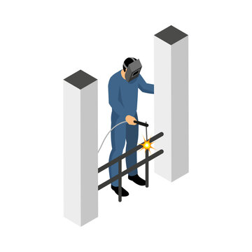 recommend clip art: Welding Isometric Icon