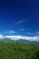 八ヶ岳高原大橋からの八ヶ岳と筋雲


