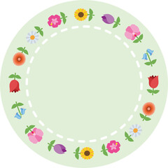 frame with flowers VECTOR